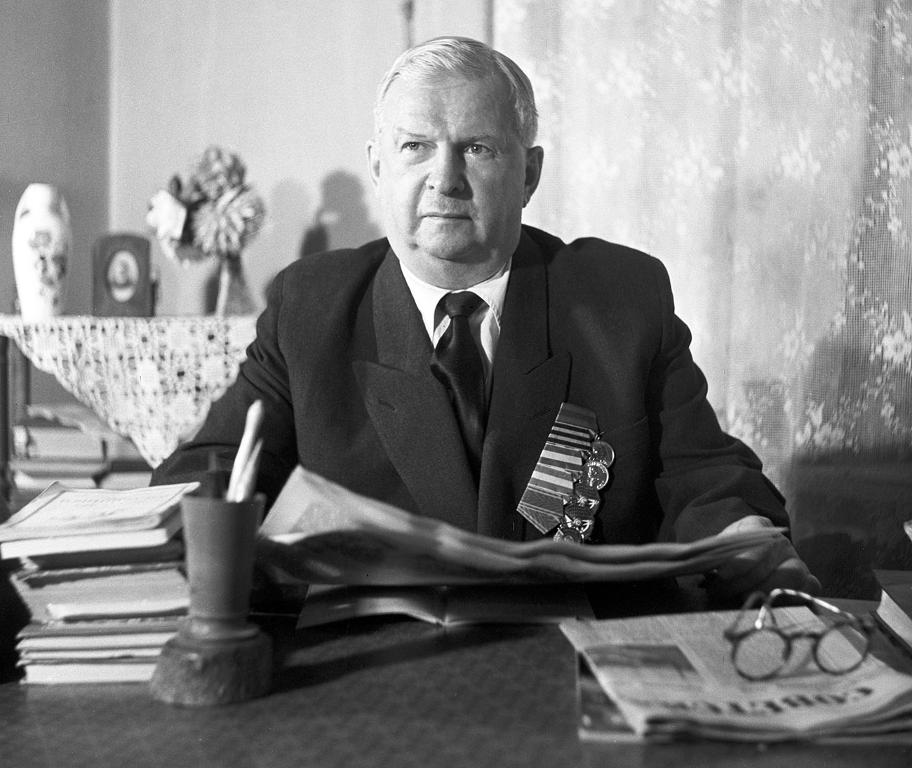 Bivši vozač V. I. Lenjina i autor sjećanja na V. I. Lenjina Stepan Kazimirovič Gilj. 