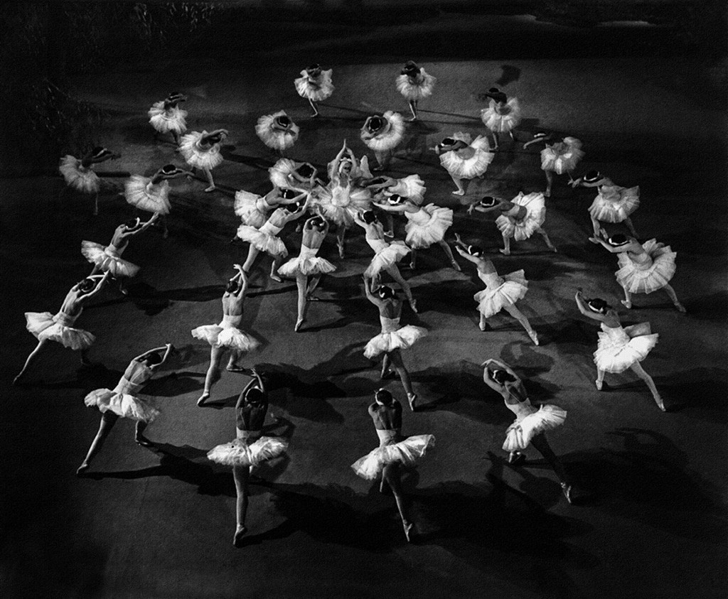 「白鳥の湖」の1シーン、ボリショイ劇場、1950年代