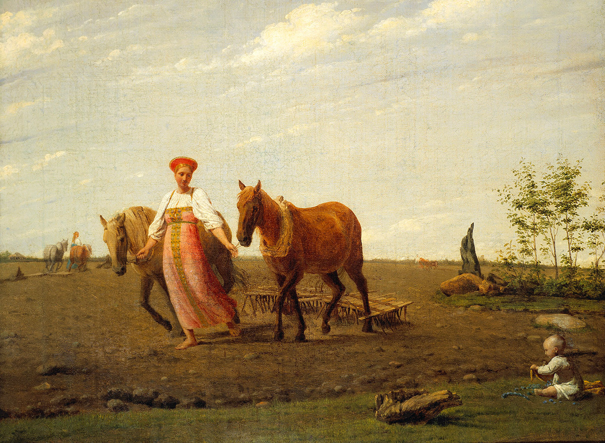牧草地にて、春、1820年代