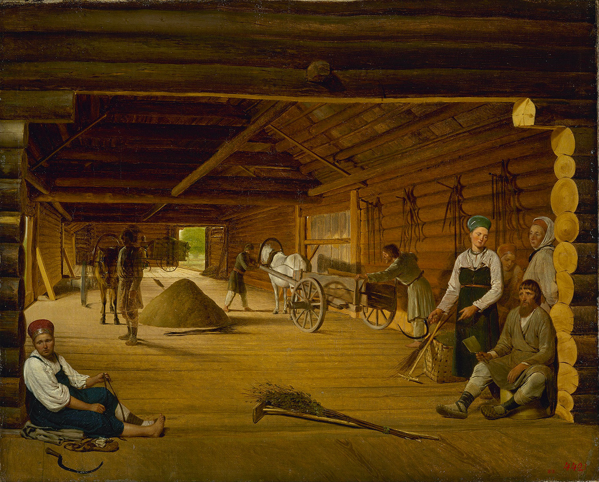 脱穀床、1821年