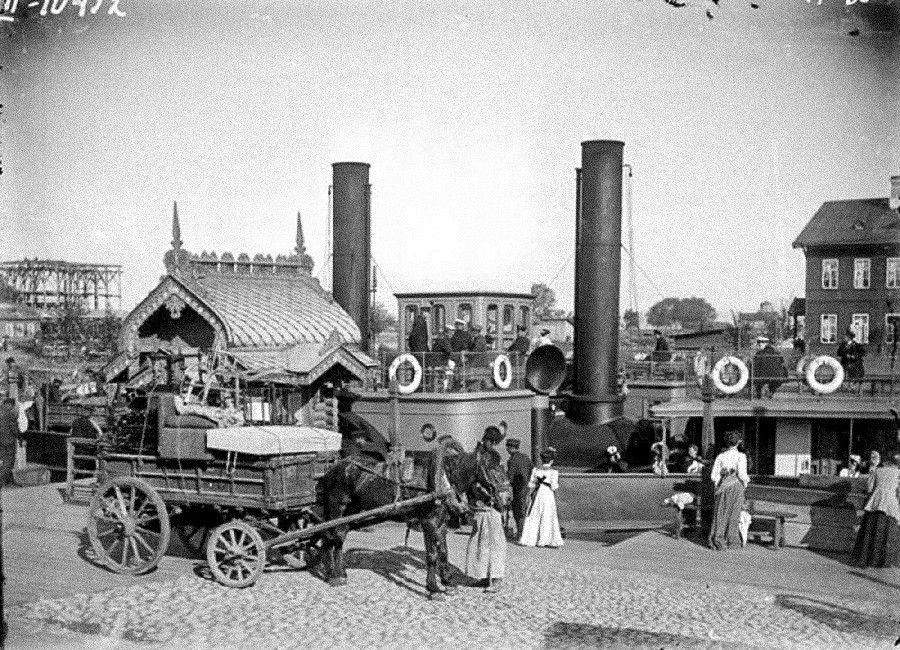 Пристаништето во Вилнус во 1890-тите.

