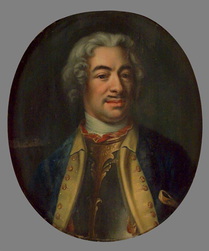 Юхан Шеффель. Портрет Малькольма Синклера, 1728 г.