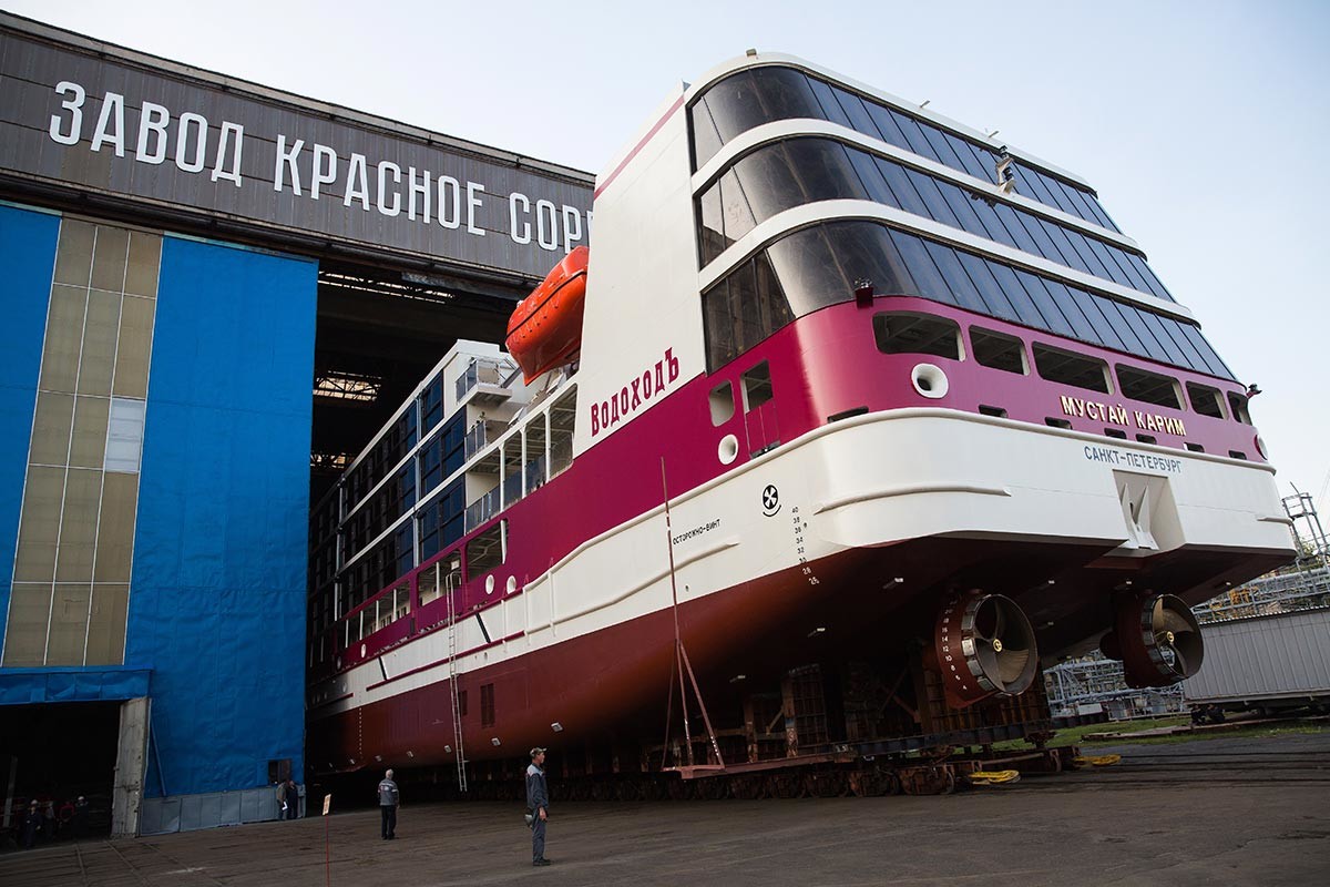 The Mustai Karim vessel at the Krasnoe Sormovo plant in Nizhny Novgorod, 2019.