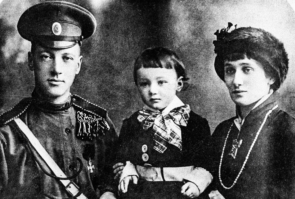 Nikolai Gomilyov, Anna Akhmatova and their son, Lev Gumilyov.