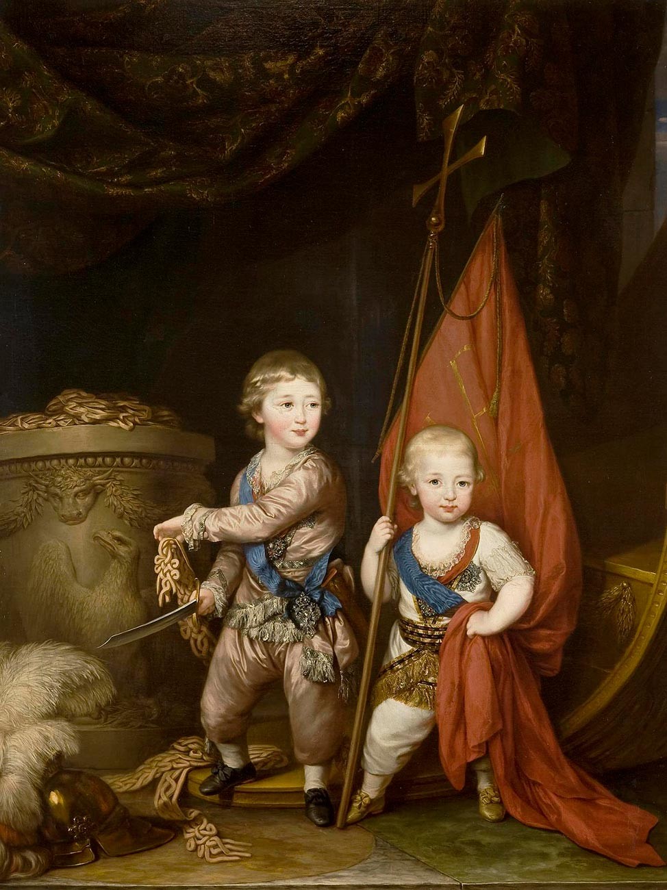 Grand Dukes Konstantin and Alexander. 1781, Richard Brompton.