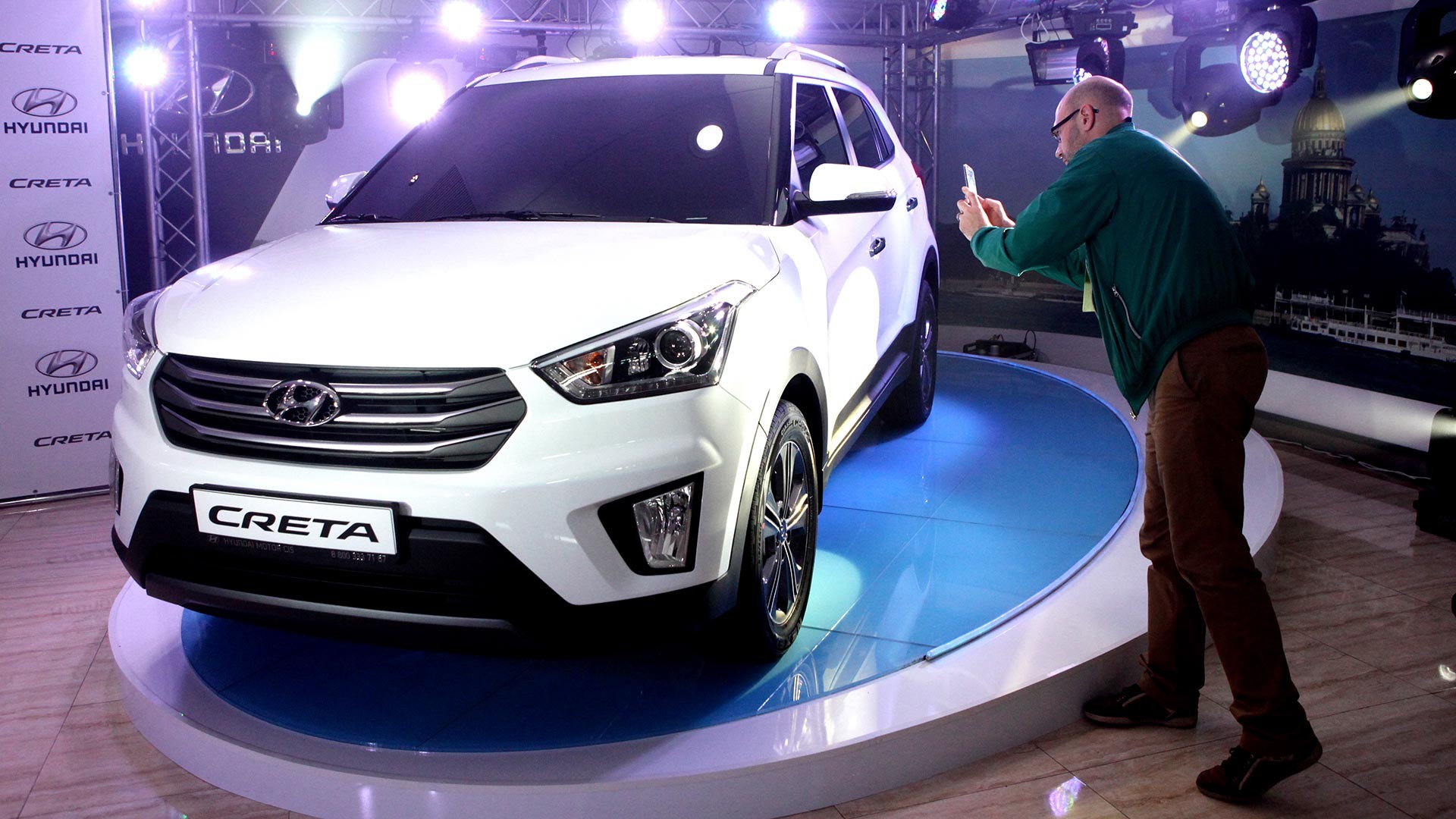 Prezentacija automobila Hyundai Creta u Sankt-Peterburgu. 