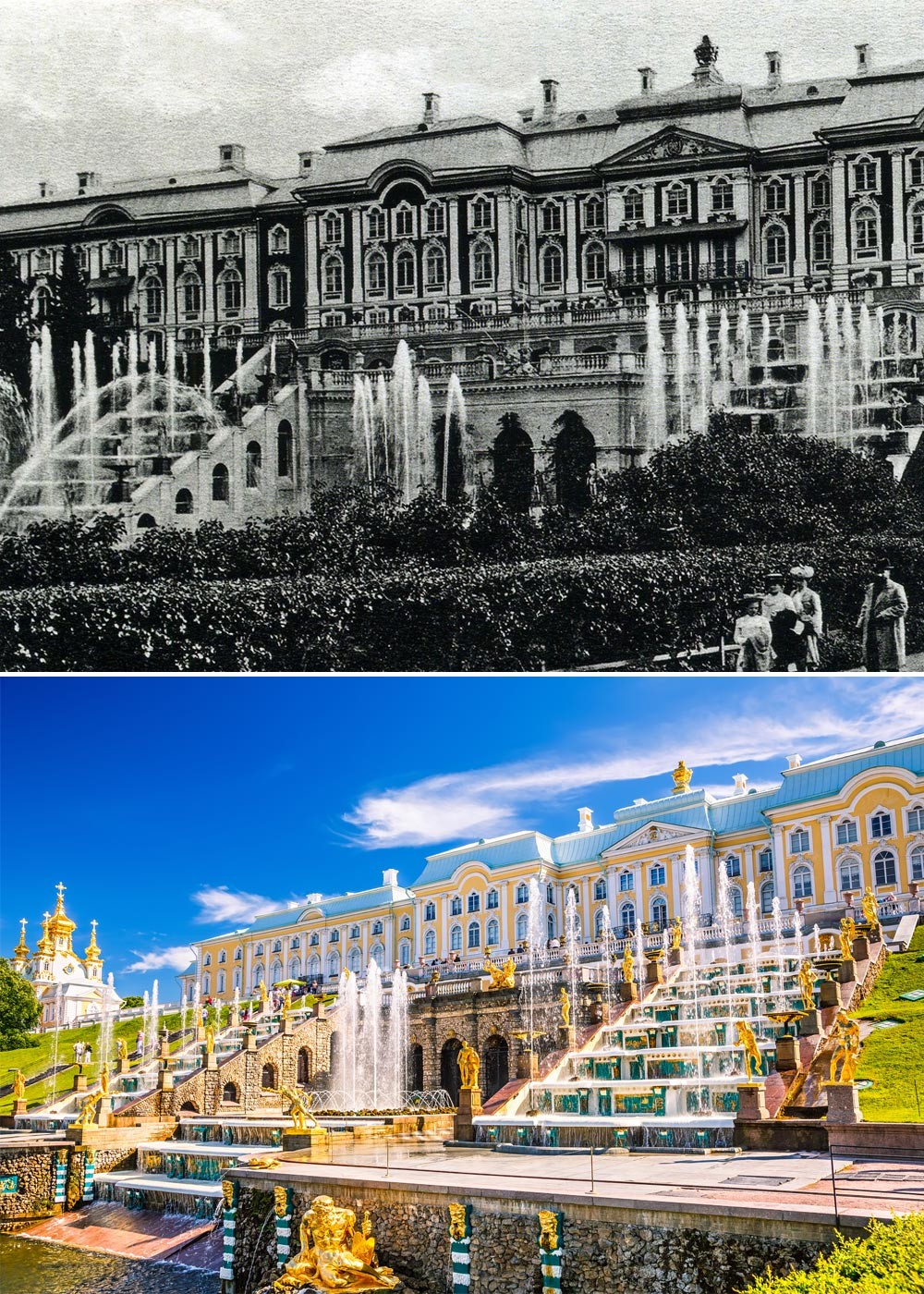 Pemandangan pada 1910 dan 2010. 