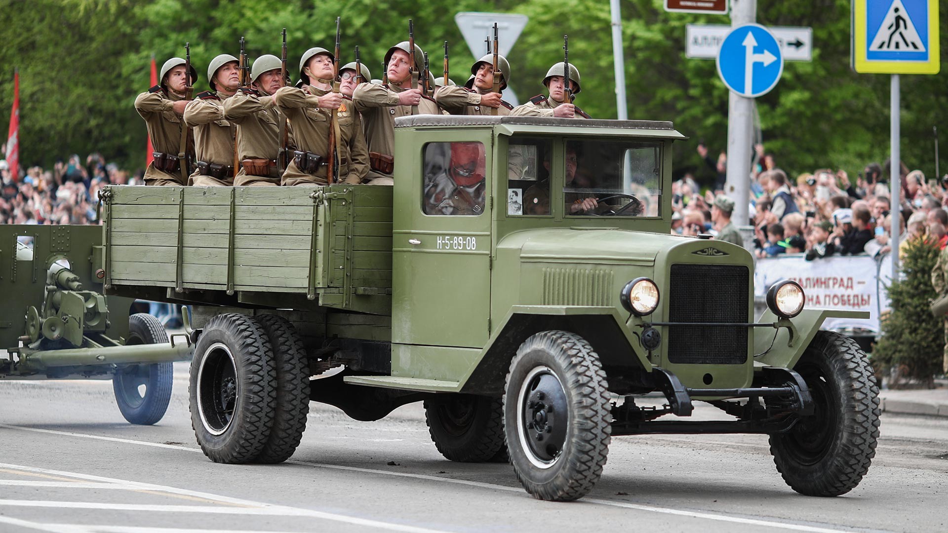 Kamion ZIS-5 na Vojnoj paradi u čast 76. godišnjice pobjede u Velikom domovinskom ratu u Volgogradu. 