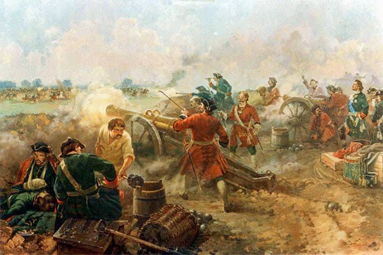 La batalla de Poltava.