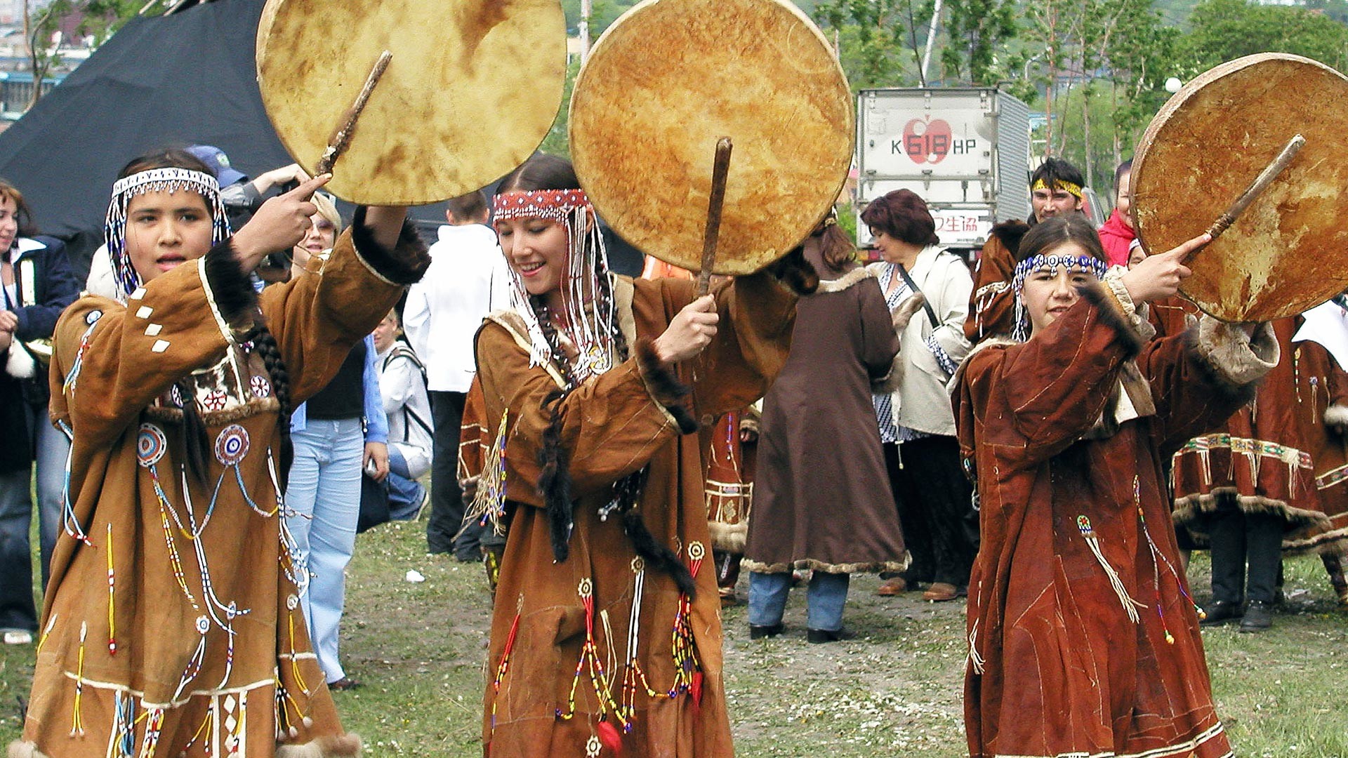 カムチャツカの少数民族が祝う祭にて