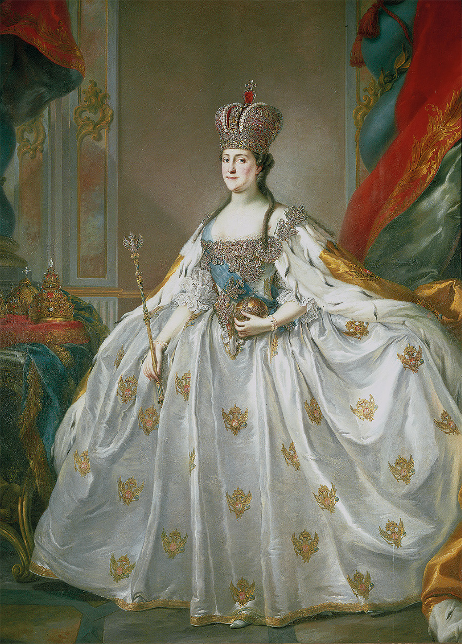 Portret Katarine II. po kronanju. Avtor S. Torelli