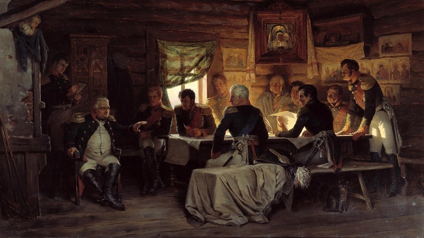 Воено советување во Фили, Алексеј Кившенко, 1880 година.

