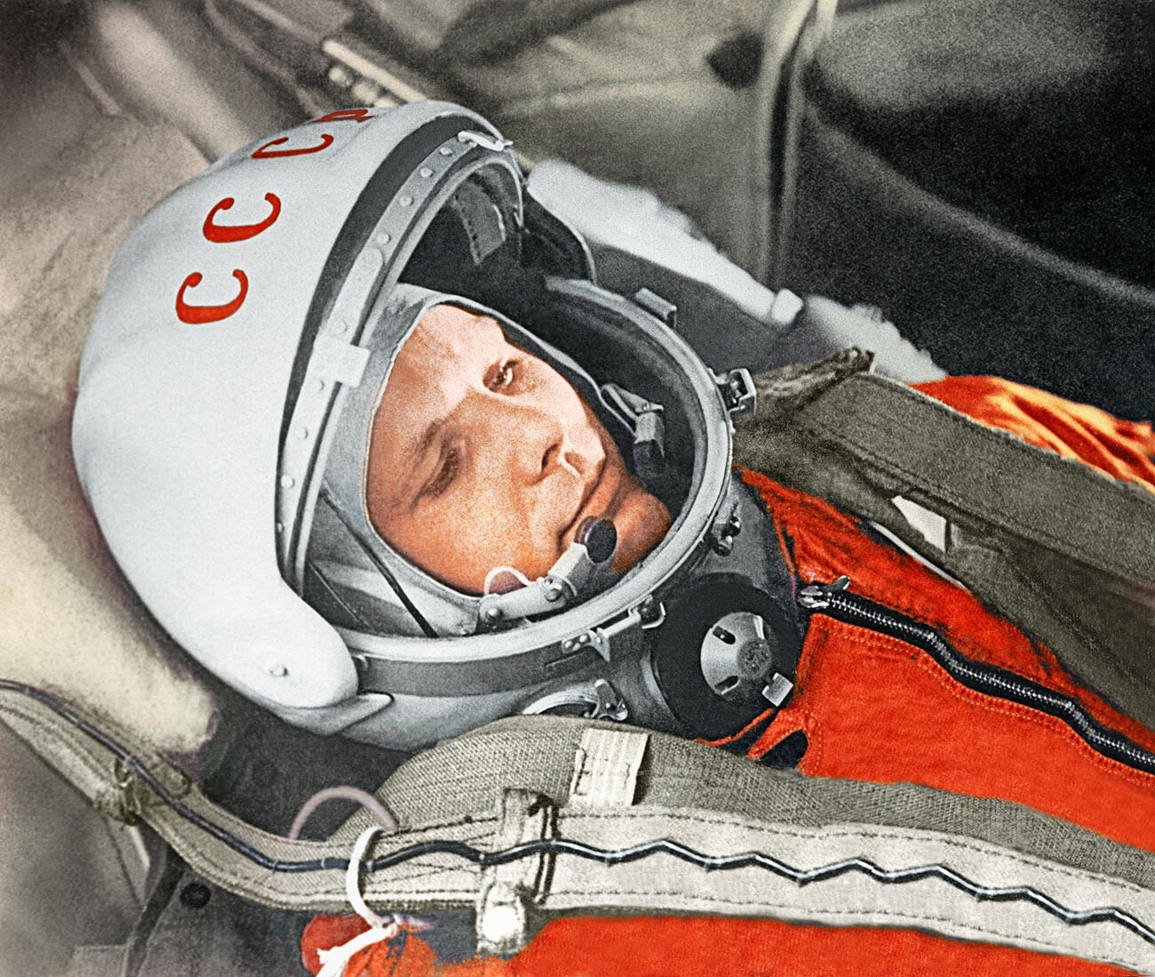 Gagarine avant le décollage