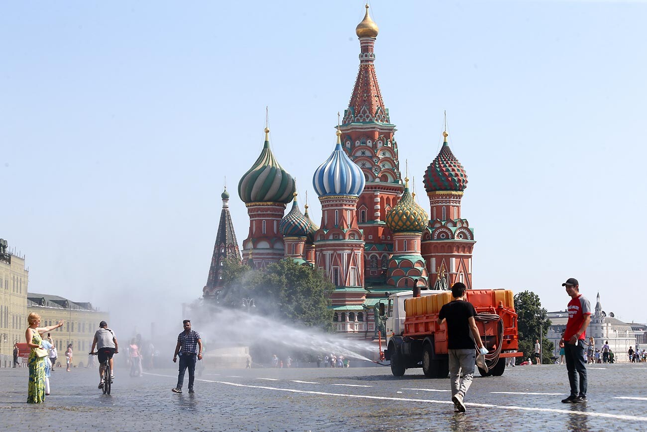 Ljetna vrućina u Moskvi 13. srpnja 2021. godine. 