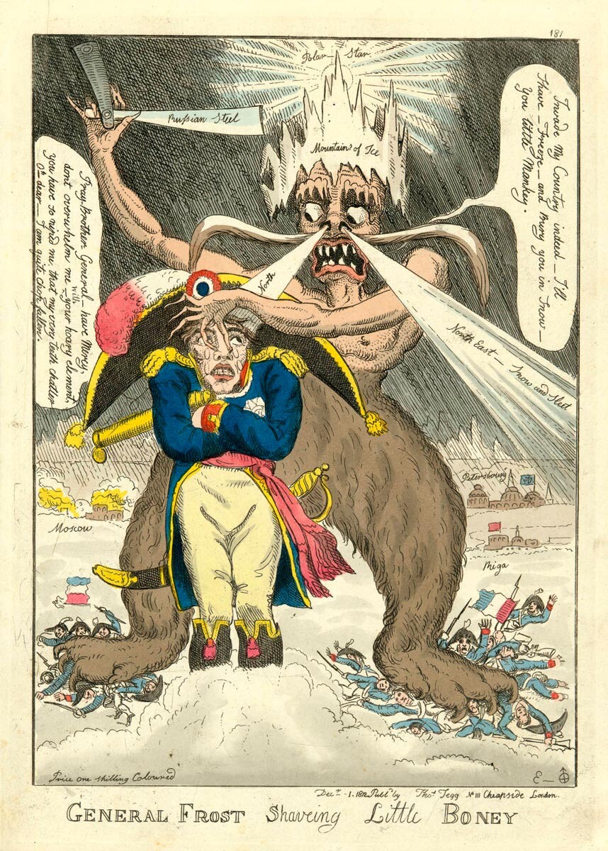 General Mraz brije malega Bonyja, William Elmes, 1812