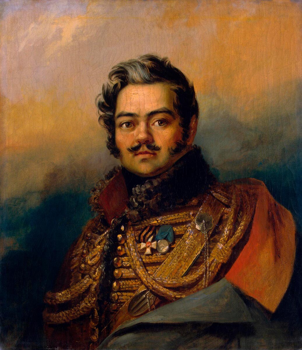 Портрет на Денис Василиевич Давидов, Джордж Доу, преди 1828