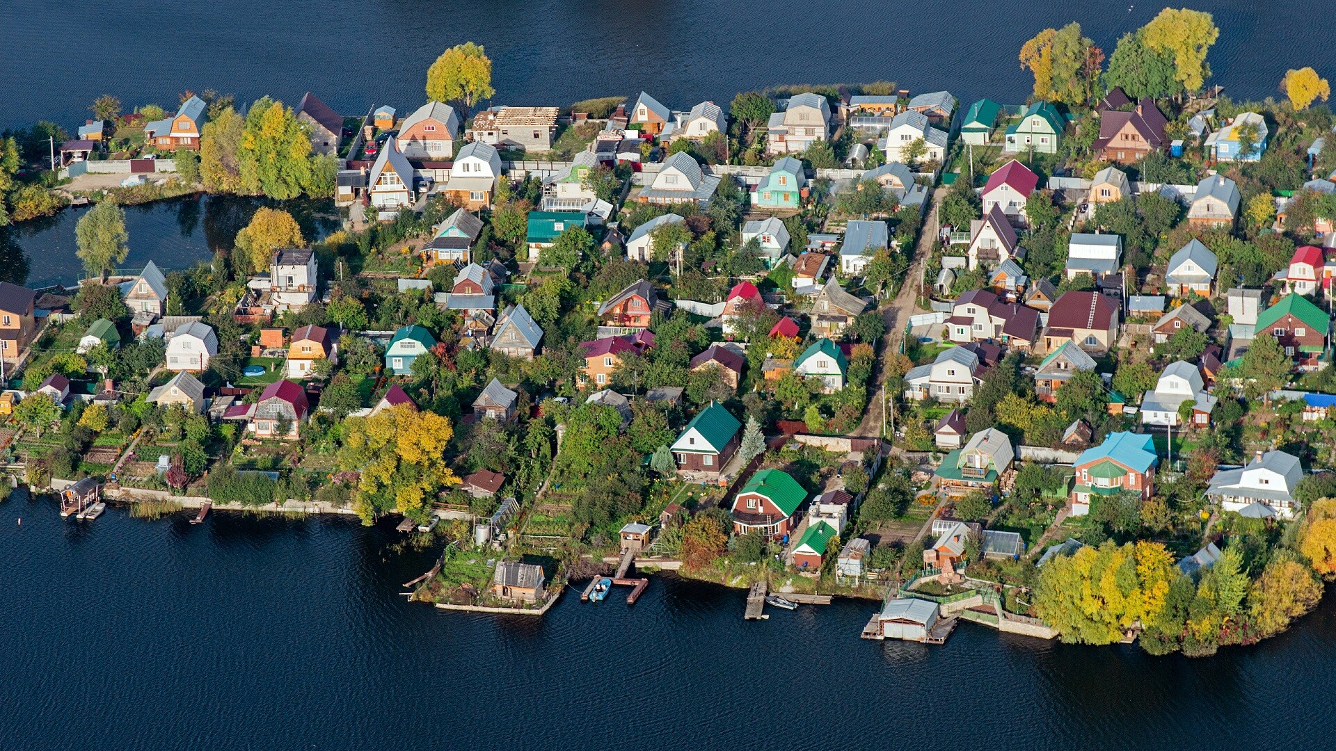 Maisons dans l'un des districts de Kazan, capitale de la République du Tatarstan