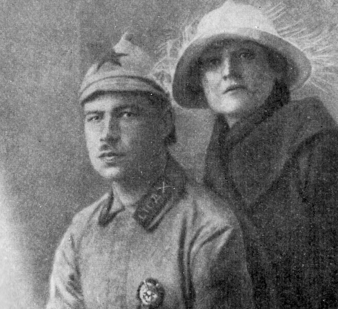 Leonid Góvorov con su esposa en 1923.
