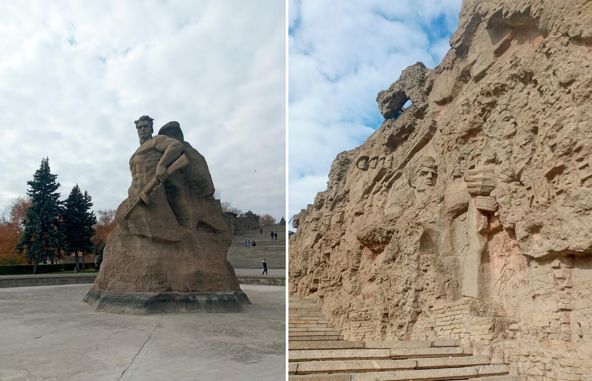 A monument at Mumayev Kurgan