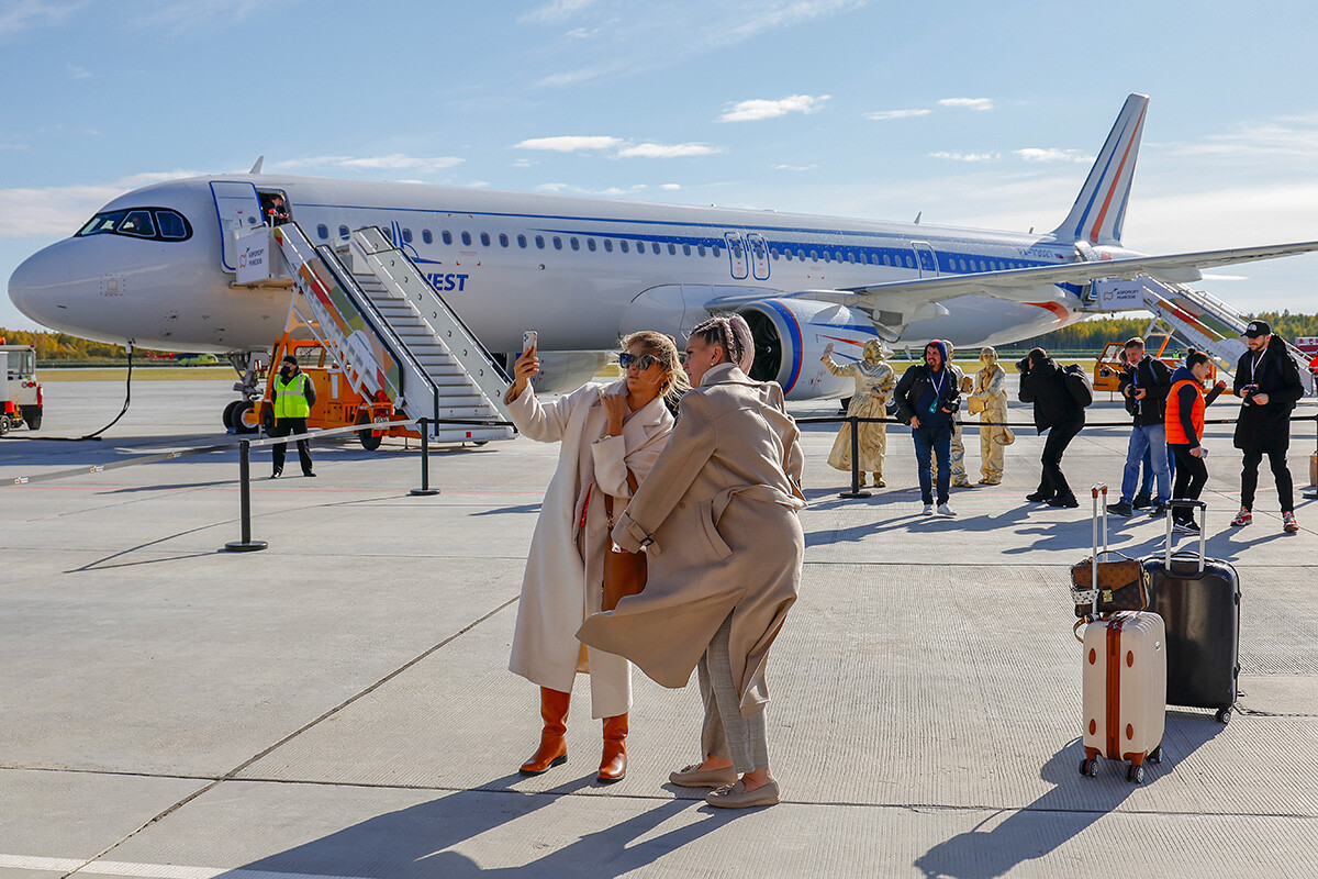 A view of the new Remezov Airpor in Tyumen region, Russia.