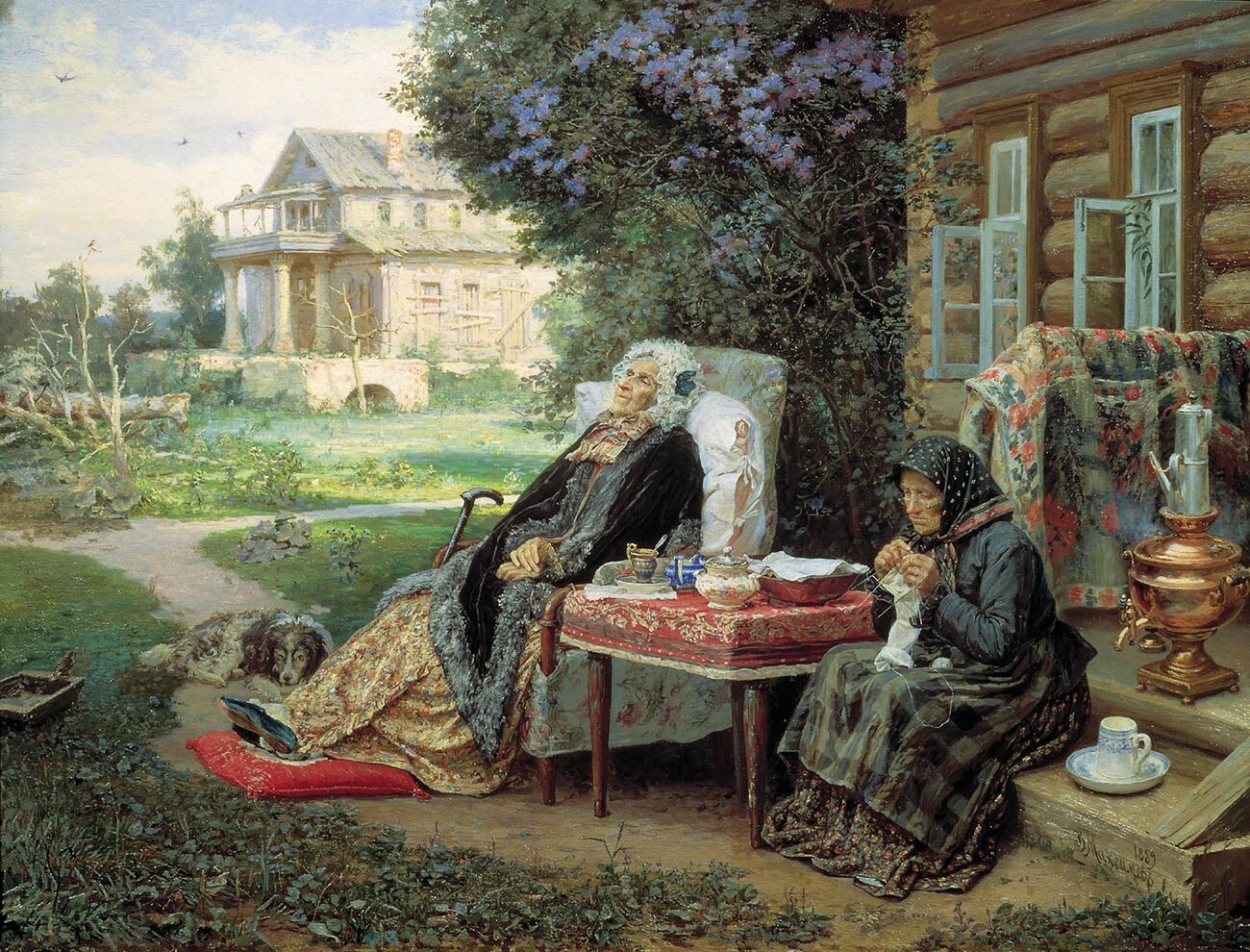 “Tutto è nel passato”, dipinto di Vasilij Maksimov (1889)