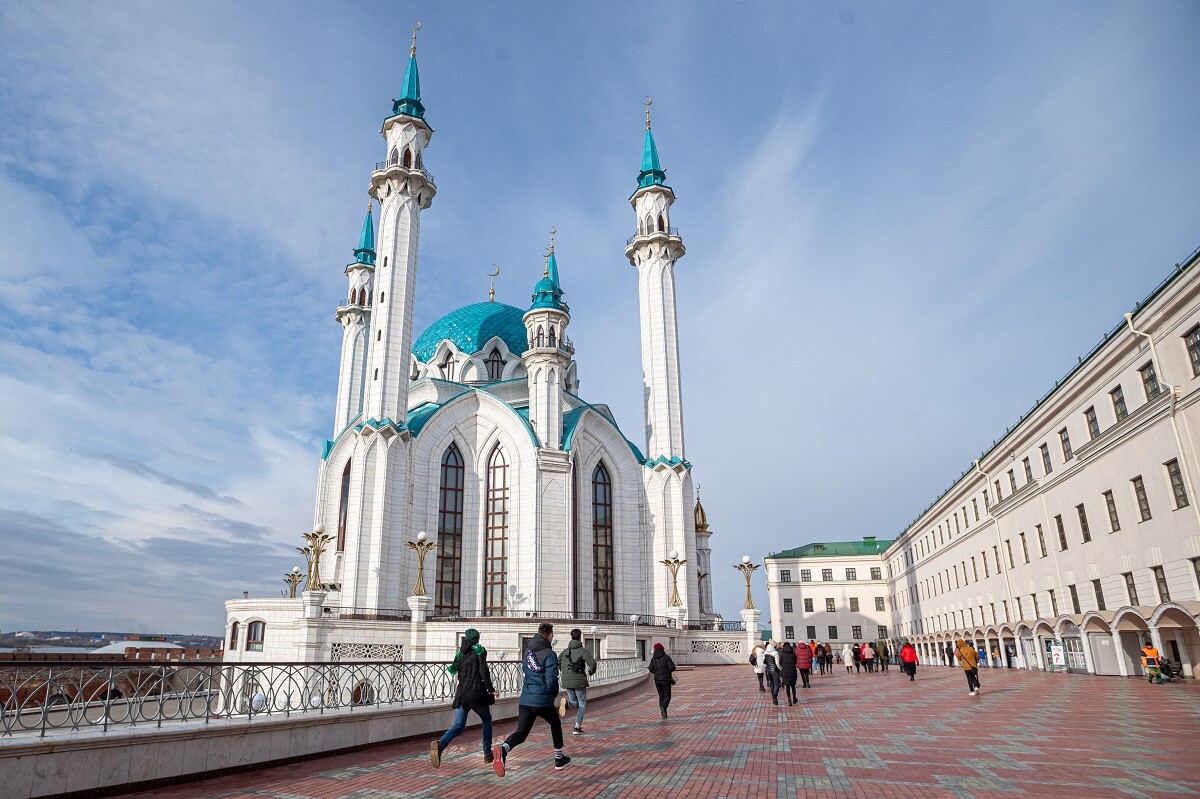 Mosquée Qolsharif, au sein du kremlin de Kazan, capitale du Tatarstan
