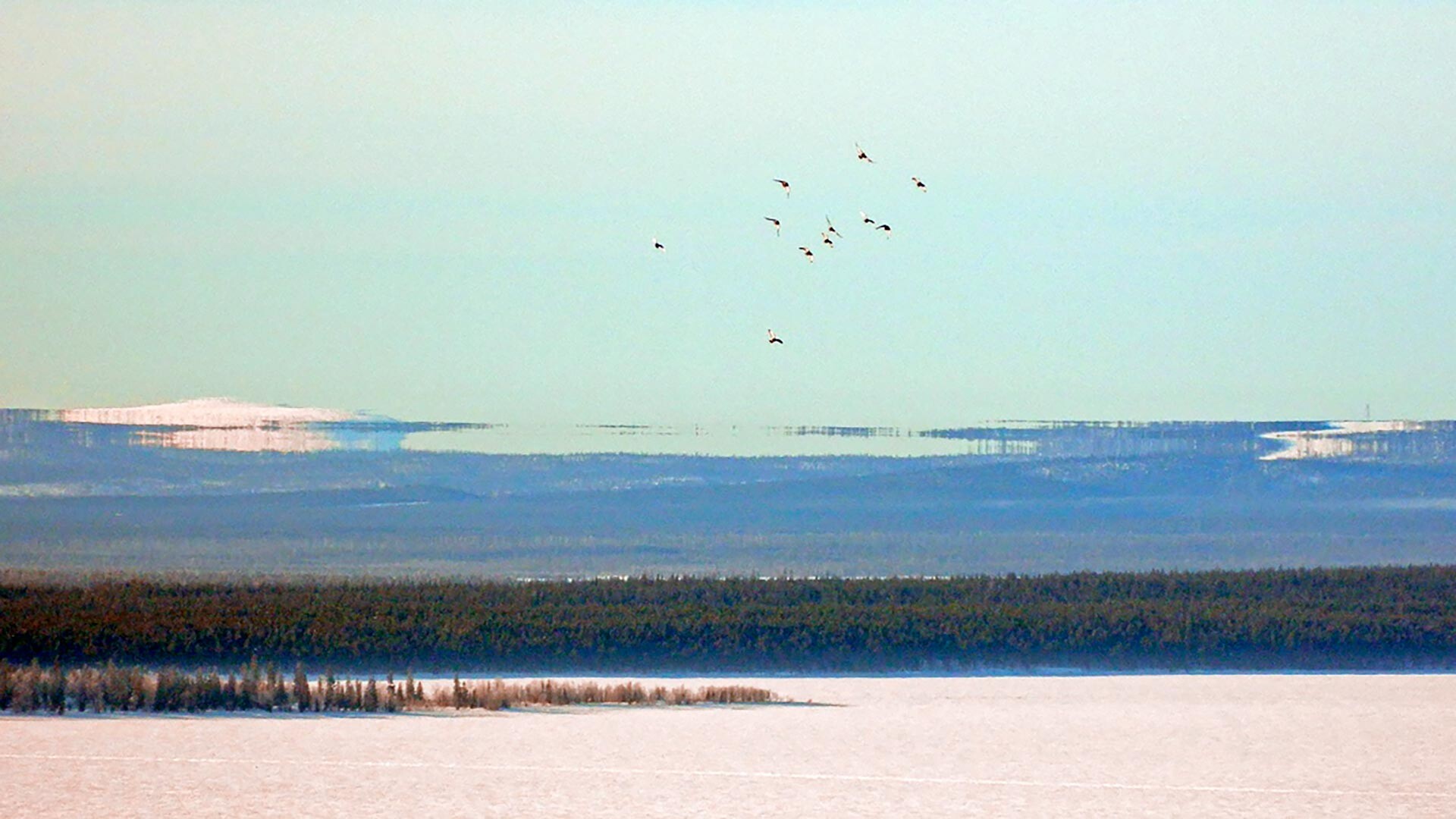 Fata Morgana over Lake Imandra.