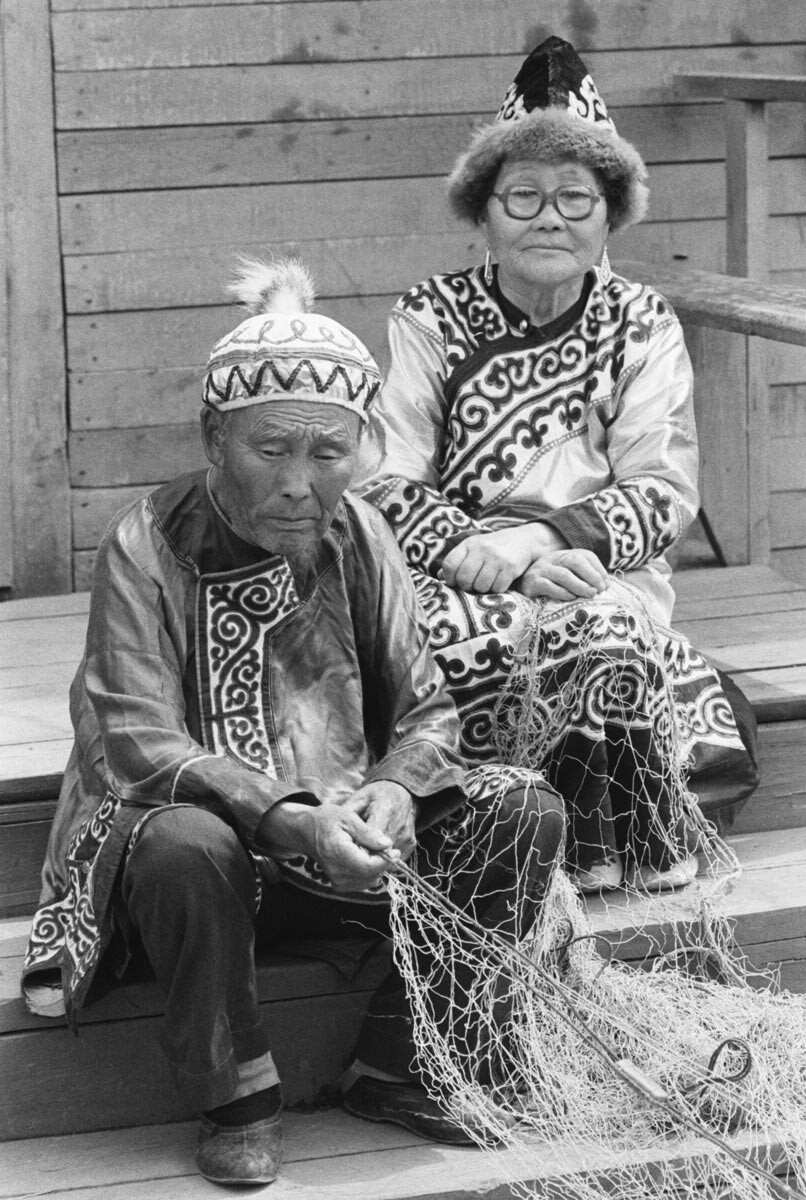 Les Nanaïs Ivan et Maria Beldy, en juillet 1990
