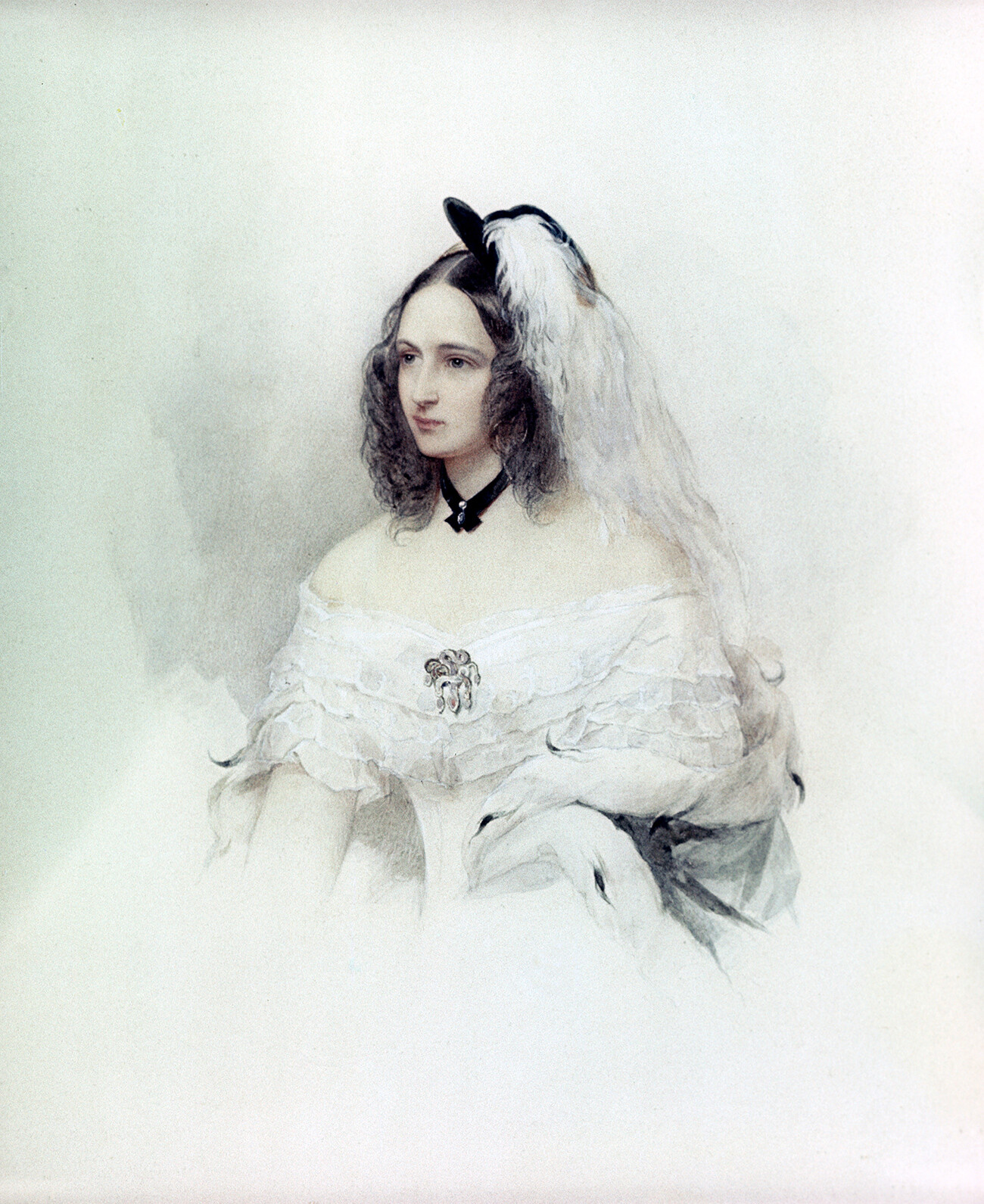 Владимир Гау. Портрет Натальи Гончаровой, 1842