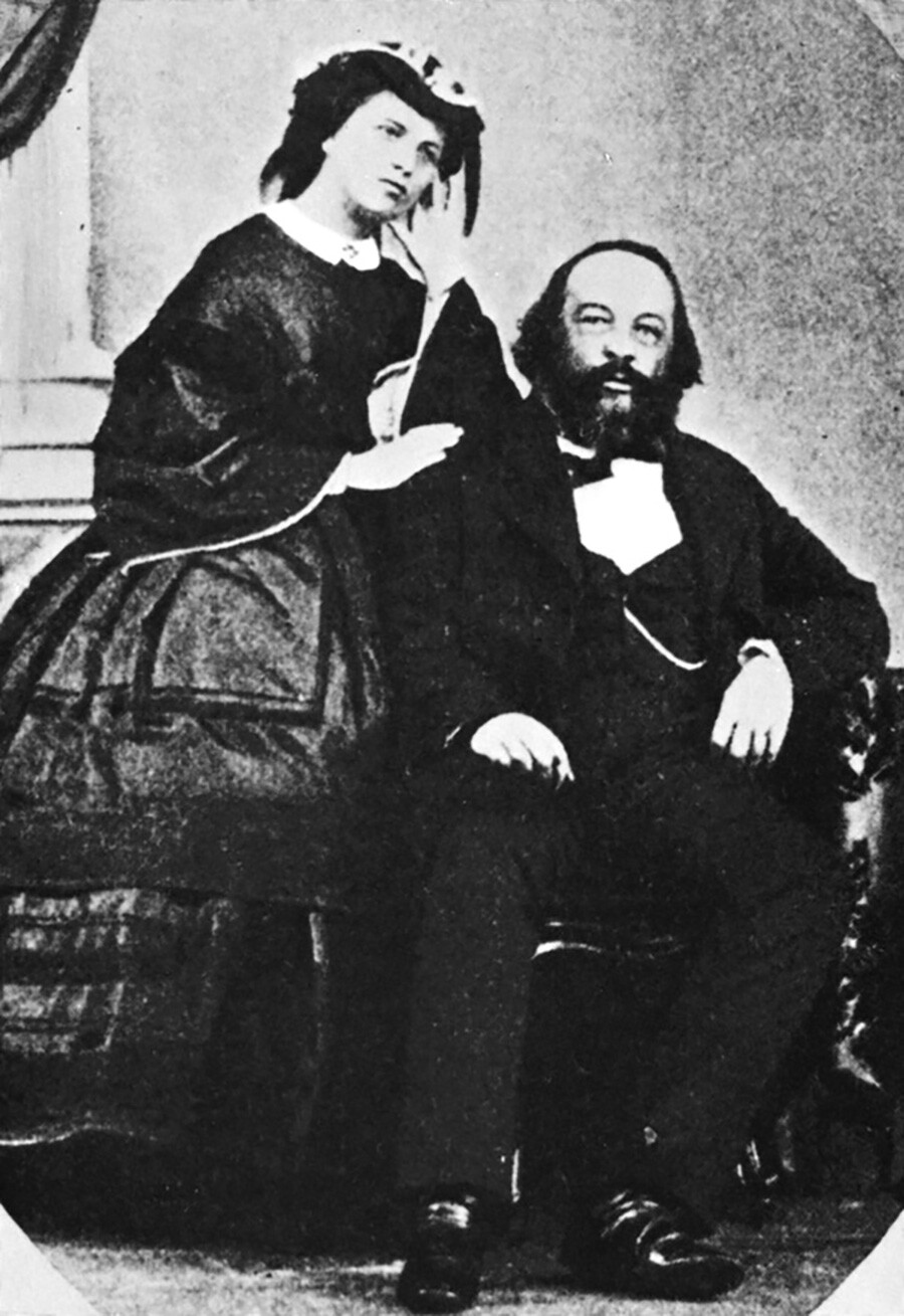 Бакунин и Антонина Квятковская, 1861