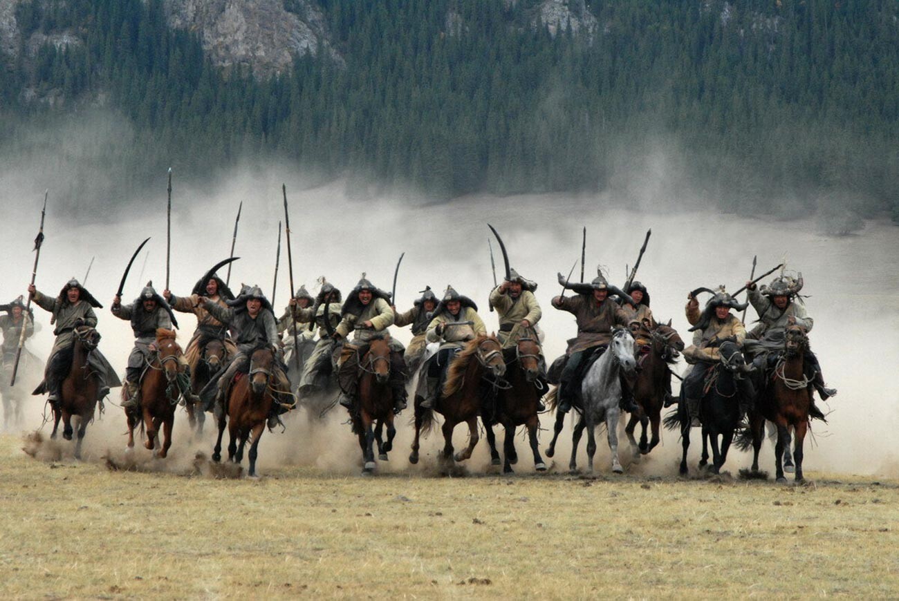 L'attacco della cavalleria mongolo-tatara (ricostruzione)