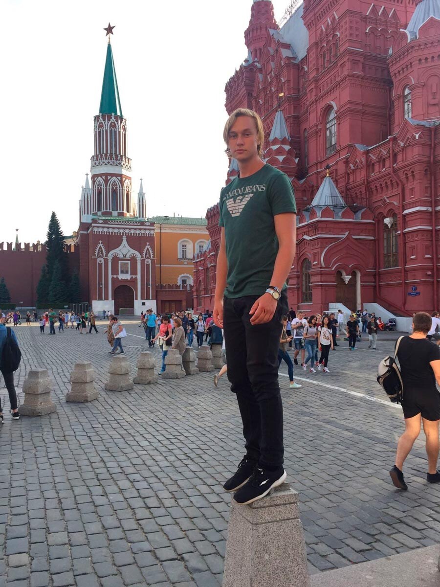 Sulla Piazza Rossa di Mosca
