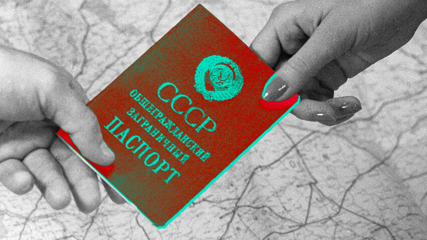 Sowjetischer Zivilpass für Auslandsreisen, 1989.