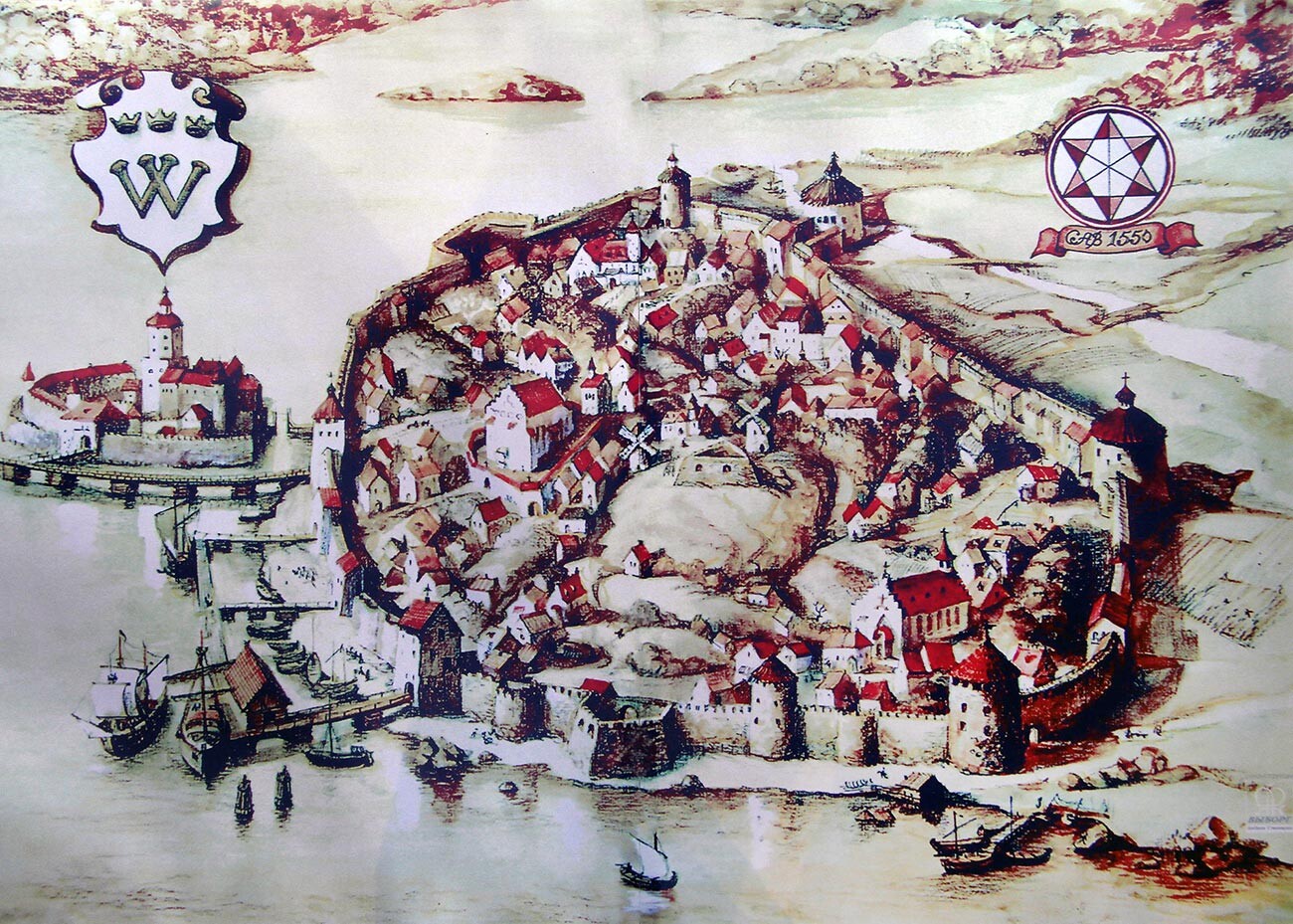 Viborg. Rekonstrukcija (v barvah), 1550-1560