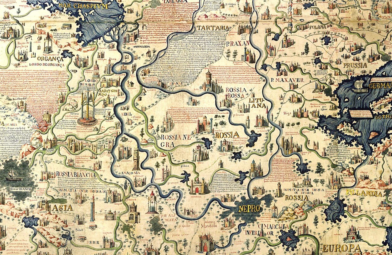 Rus auf der Karte von Fra Mauro, 1459.