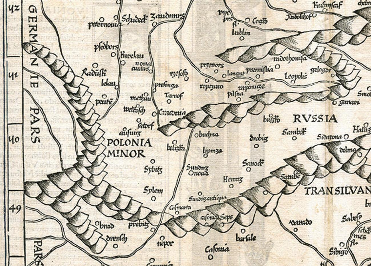Die Karte von Kleinpolen und Rotruthenien von Martin Waldseemüller, 1507.