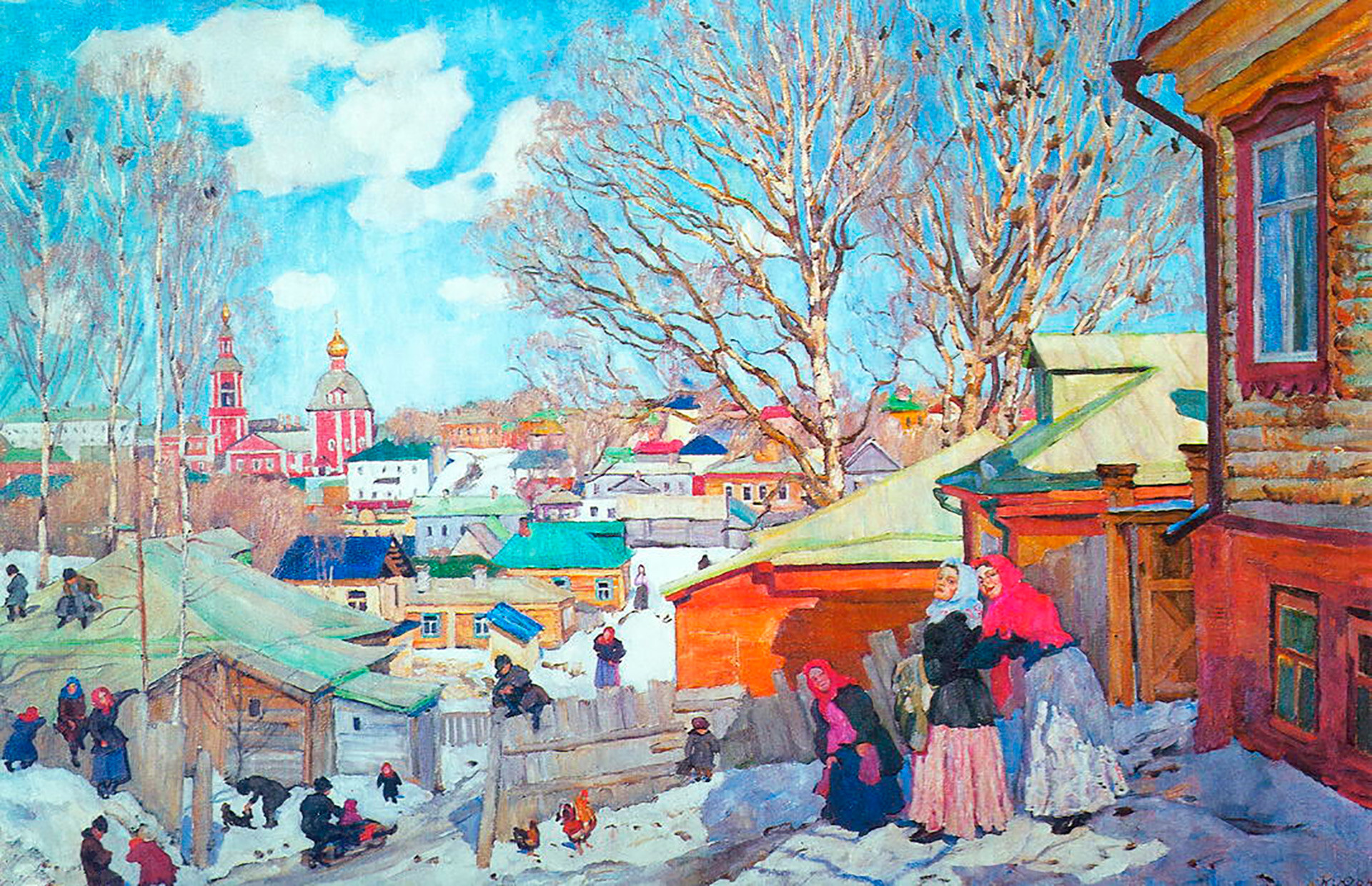 “Día de primavera con sol”, 1910, Konstantín Yuon.

