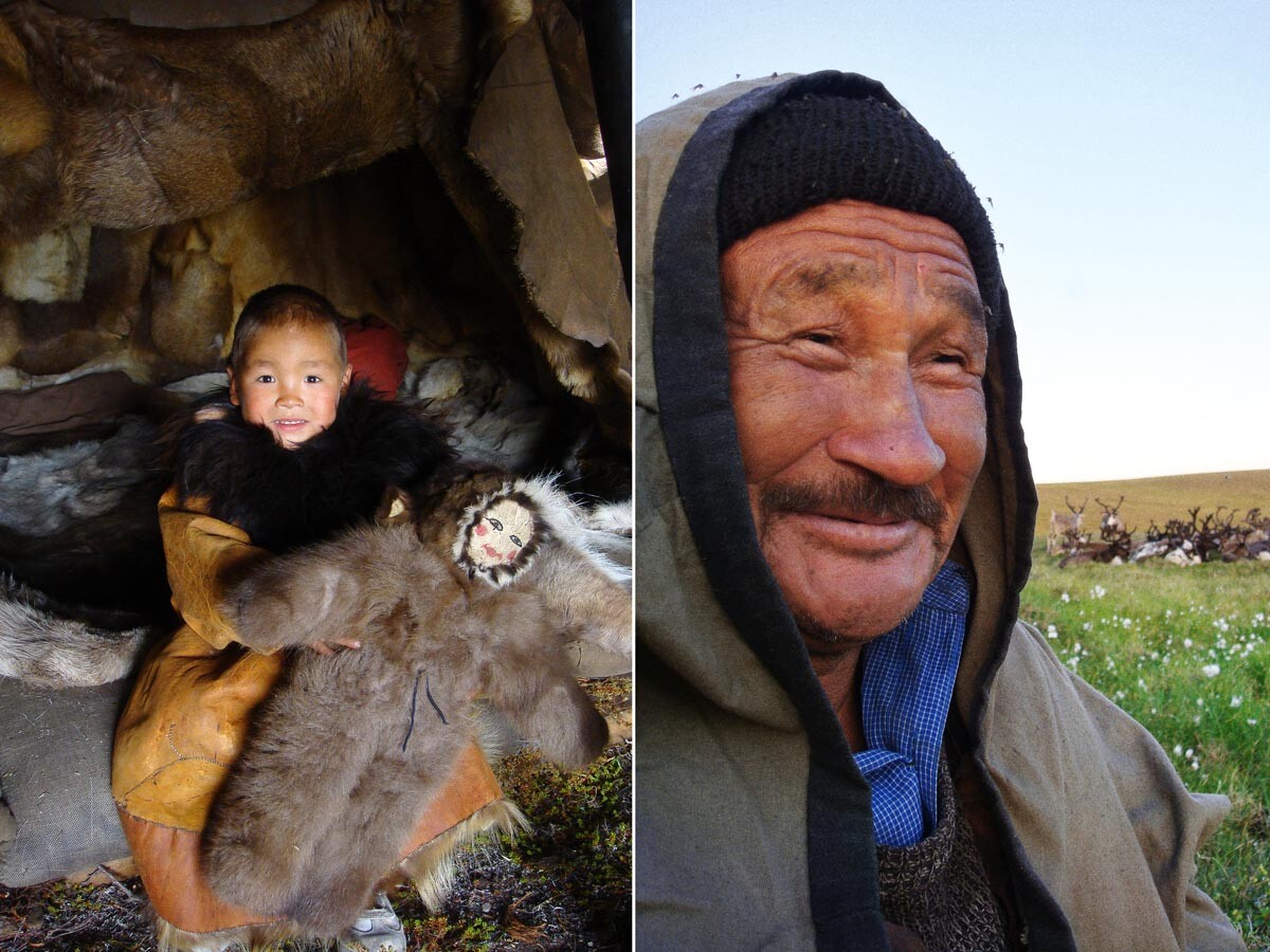 «Peuple de Tchoukotka. Jeune garde d’un totem ancestral (à gauche)»