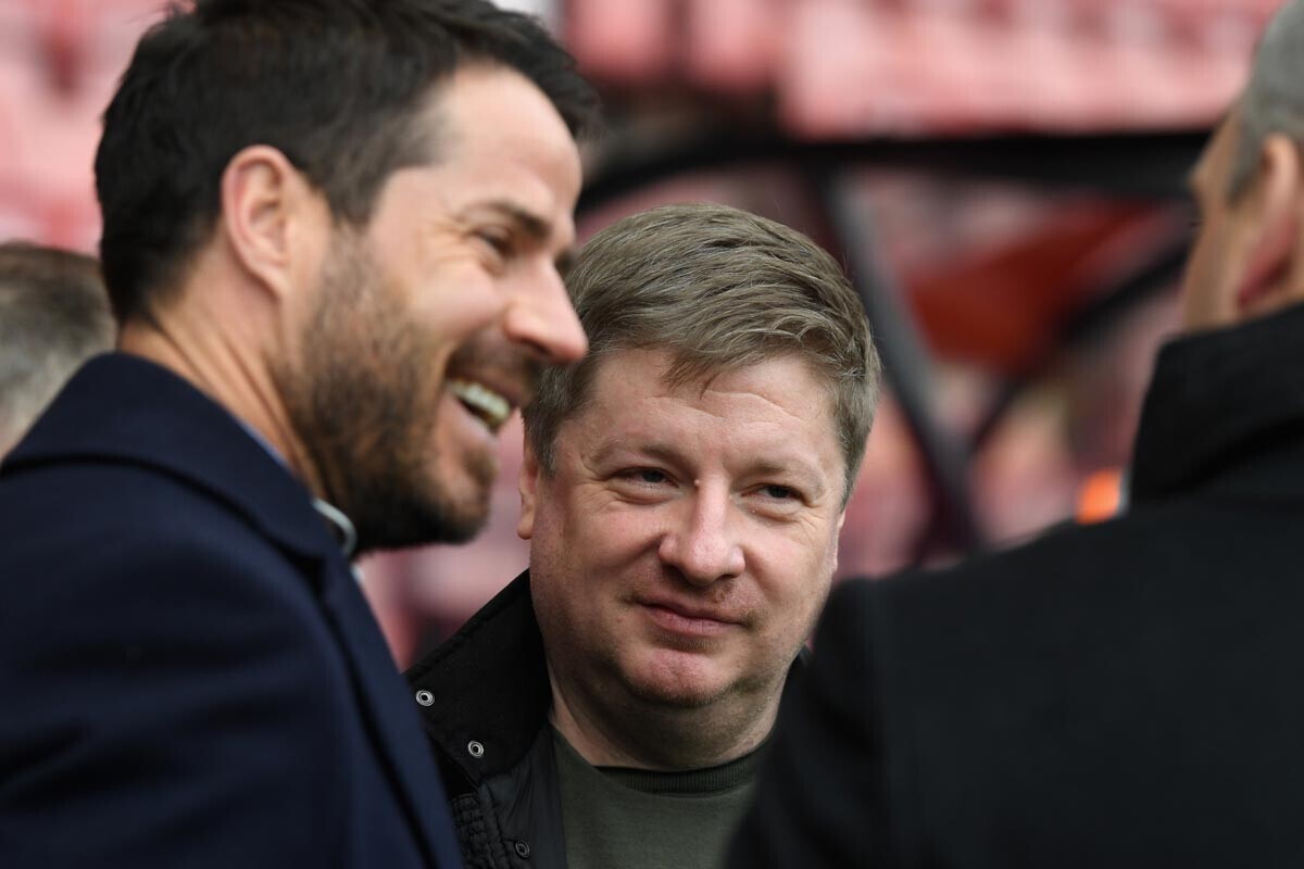 Jamie Redknapp (levo) in Maksim Djomin, lastnik Bournemoutha