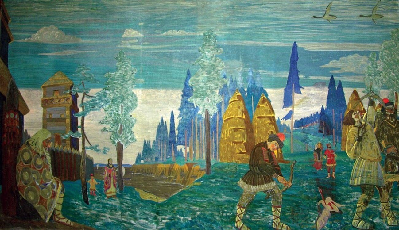 ニコライ・レーリフ、『ポメレリア族、朝』、1906年