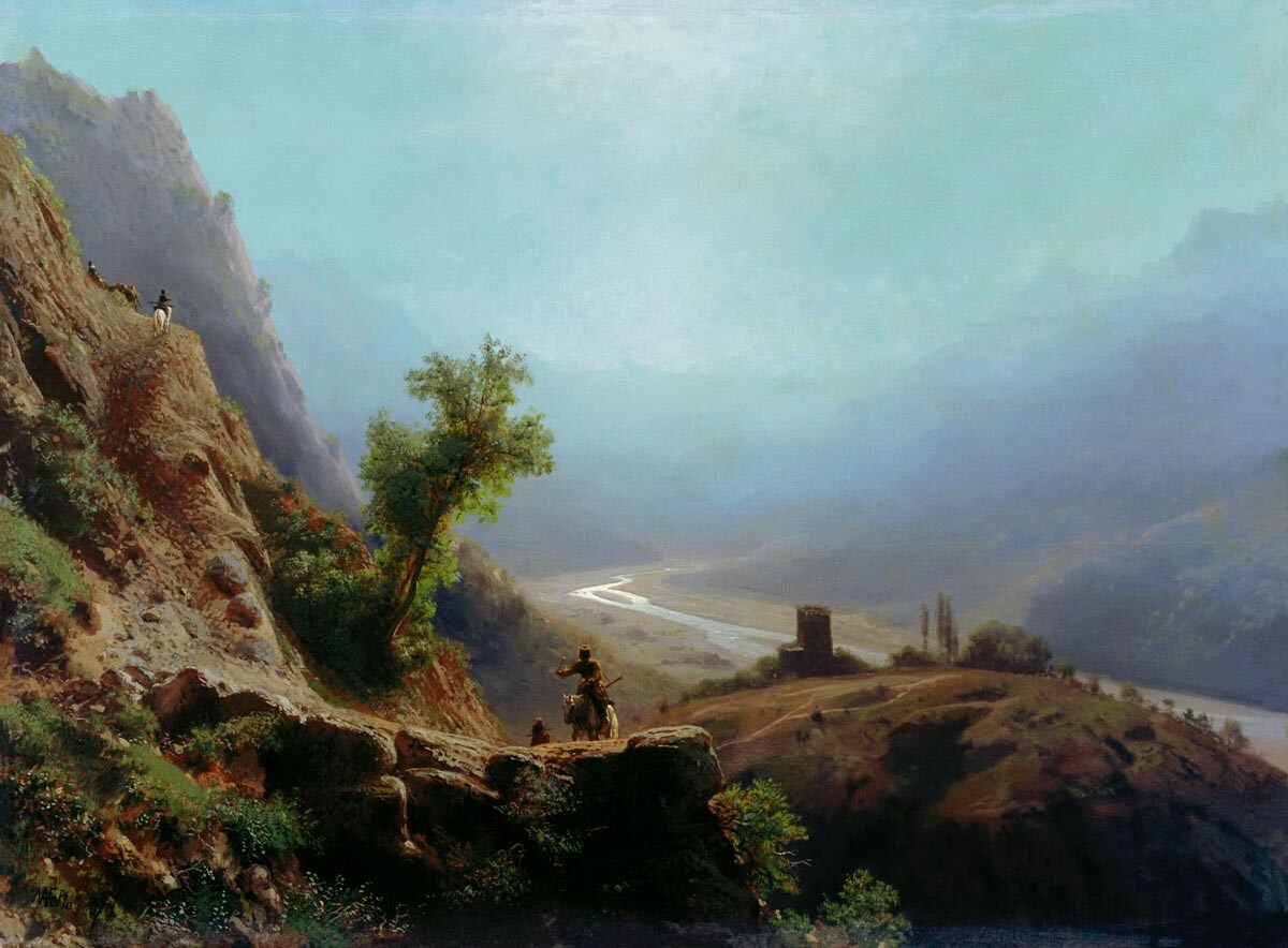 В горах Кавказа, 1879 г.