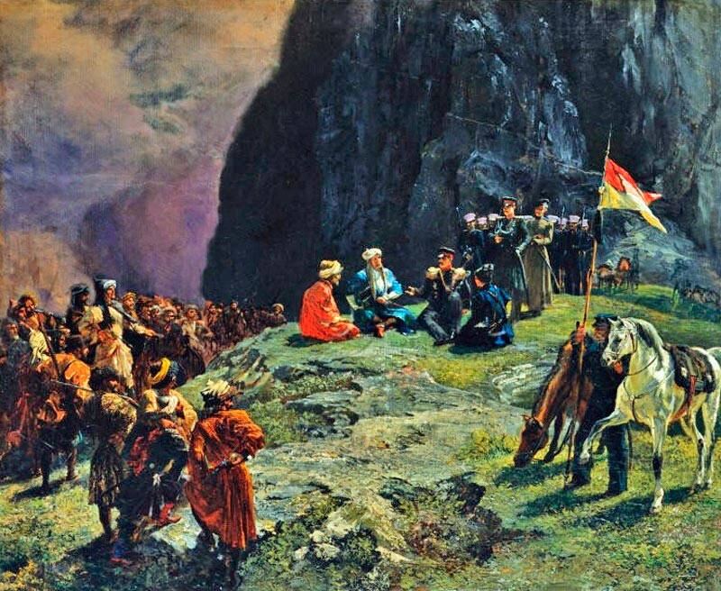Свидание генерала Клюги фон Клюгенау с Шамилем в 1837 году, 1849 г.