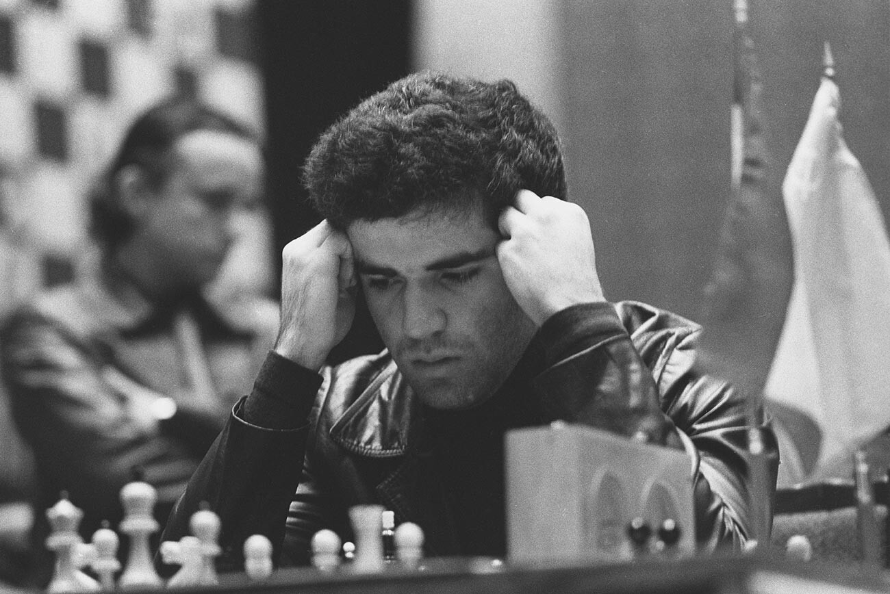 Garry Kasparov di Turnamen Catur Moskow ke-12 pada tahun 1982.
