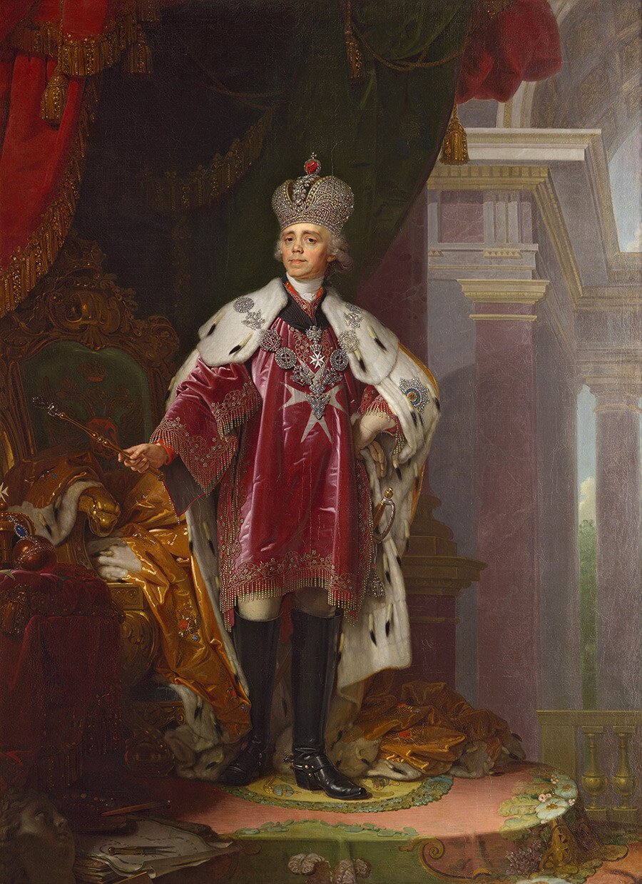 Portrait de Paul Ier en tenue de couronnement par Vladimir Borovikovski