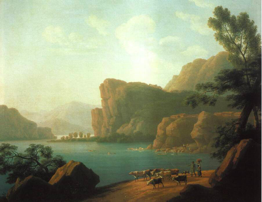  アンドレイ・マルトィノフ『シベリアのセレンガ川の眺め』（1817年）