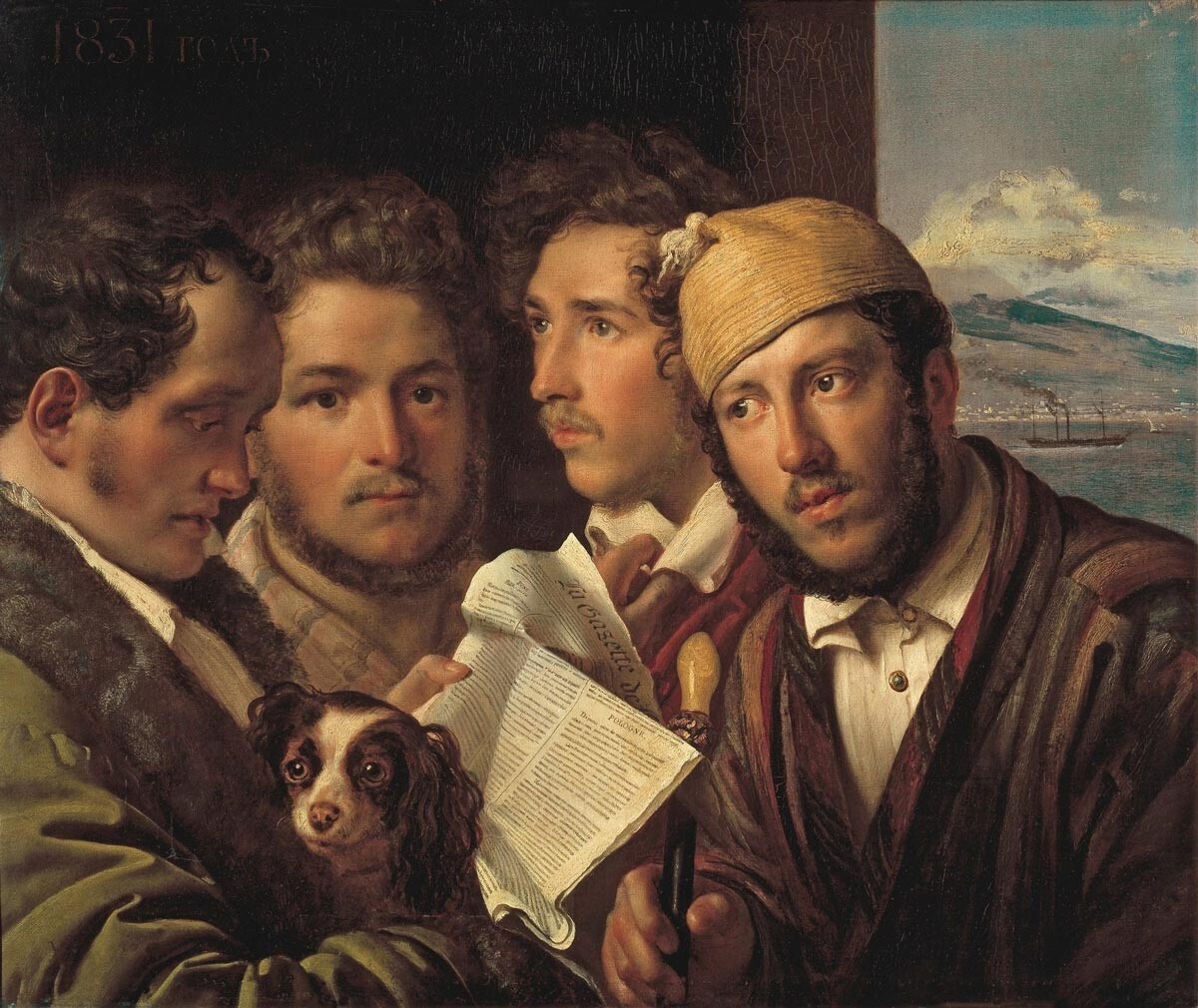 Lecteurs de journaux à Naples, 1831