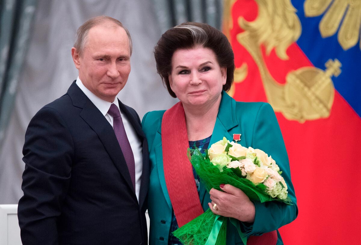 ウラジーミル・プーチン大統領とワレンチナ・テレシコワ、2017年