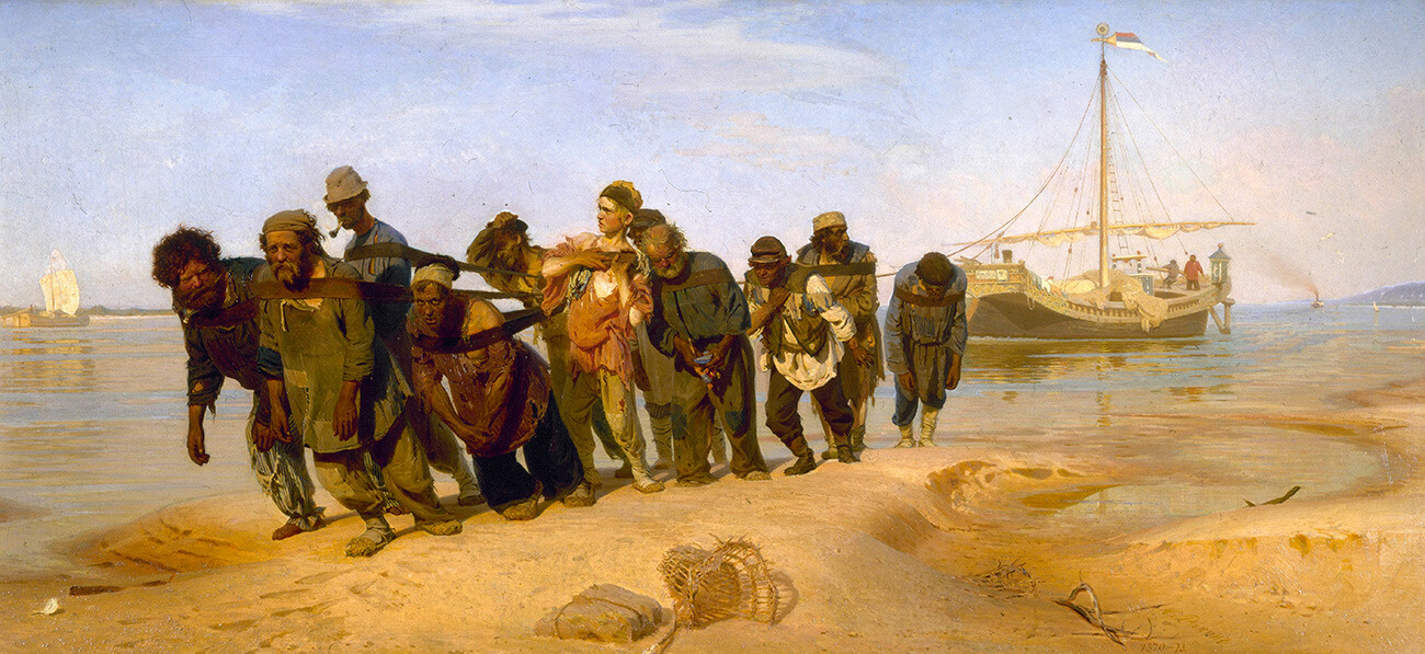 Ilia Répine, Les Bateliers de la Volga (1872-1873)
