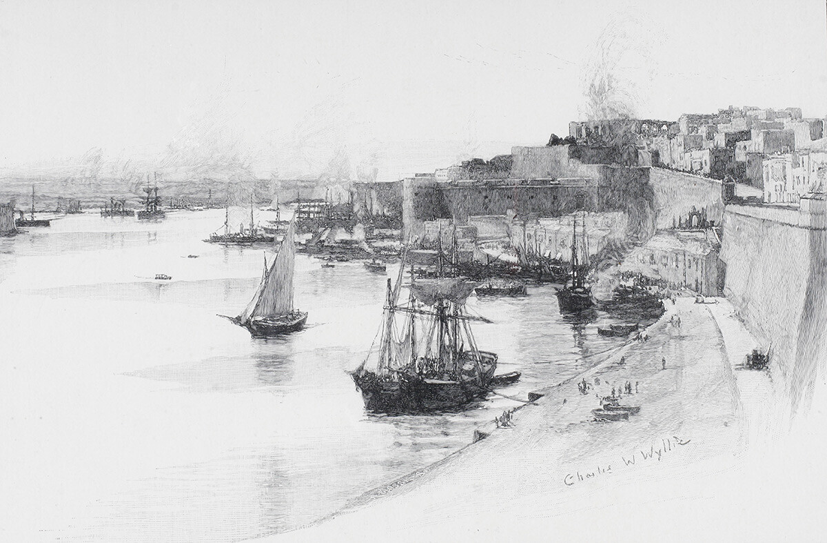 La Valetta, ibu kota Malta, sekitar tahun 1890.