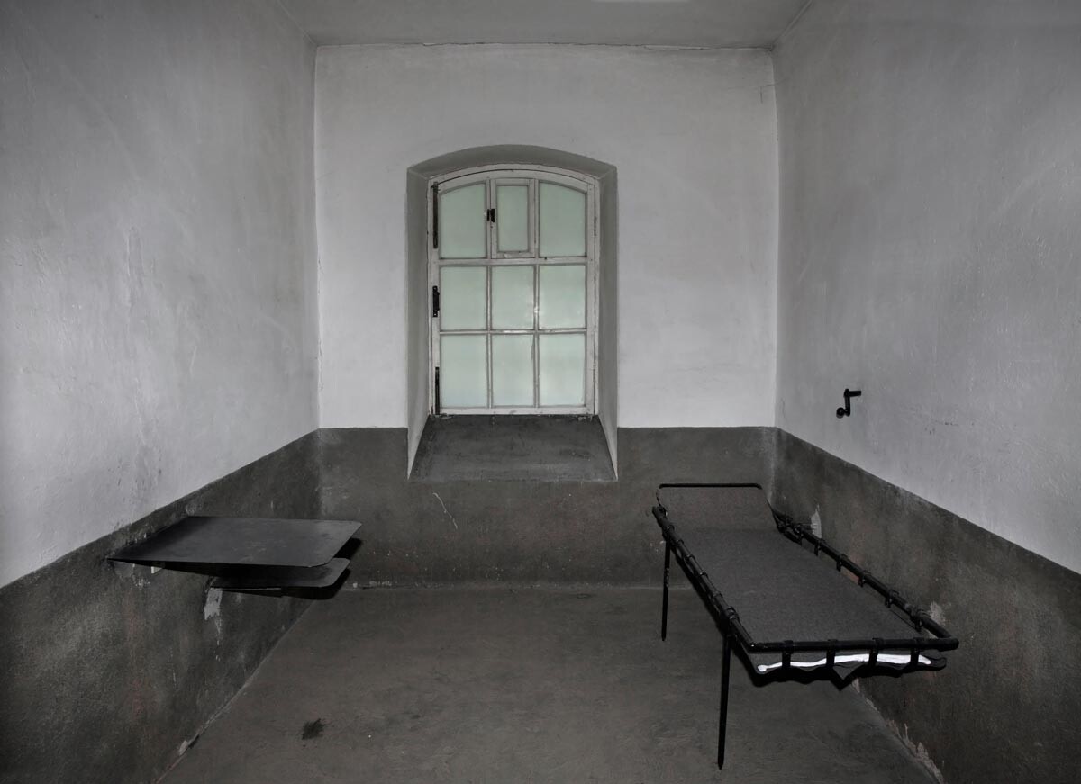 Sebuah sel di Benteng Shlisselburg.